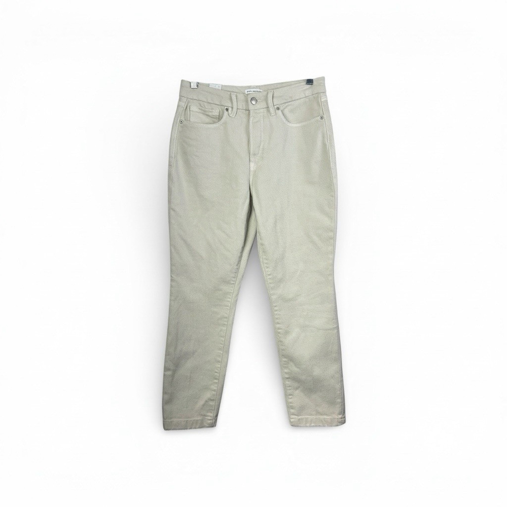 Good American Good Classic Jeans Size 8 Bone Color High Rise, Straight Leg Denim - Picture 2 of 11